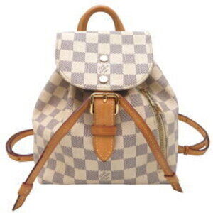 Louis Vuitton Sperone Backpack Daypack Damier Azur White Leather